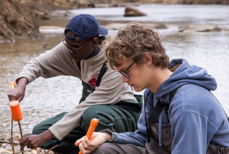 students live staking by the banks of the swannanoa river